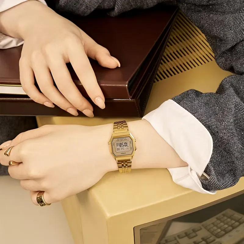 Casio Vintage Japan Quartz Retro Gold-tone Ladies Watch- LA680WGA-4C